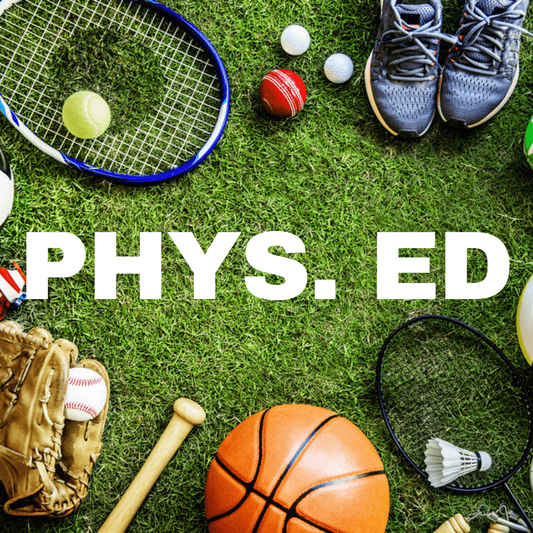 K-12 Lesson Ideas for Phys.Ed with sports equipment on a field