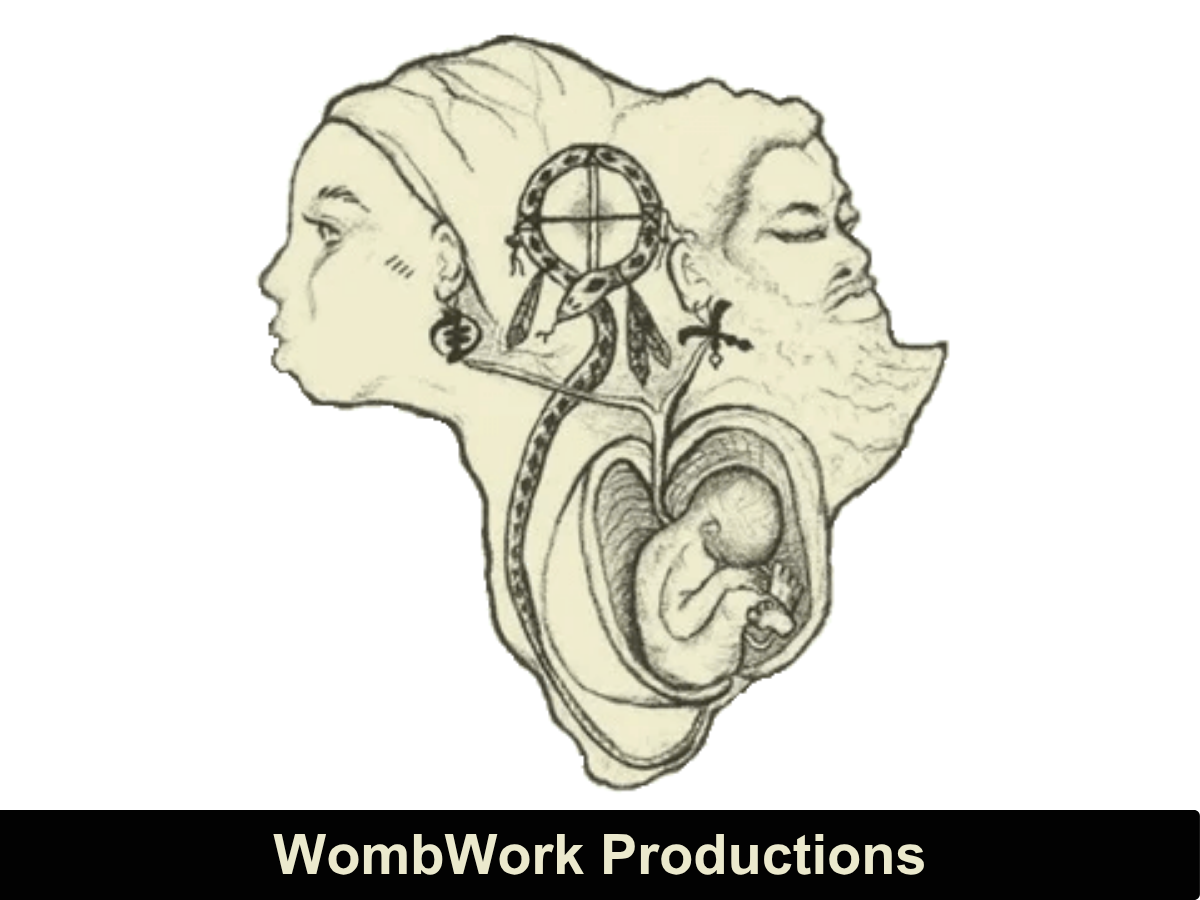 logo of 2 heads back to back with womb joining them together
